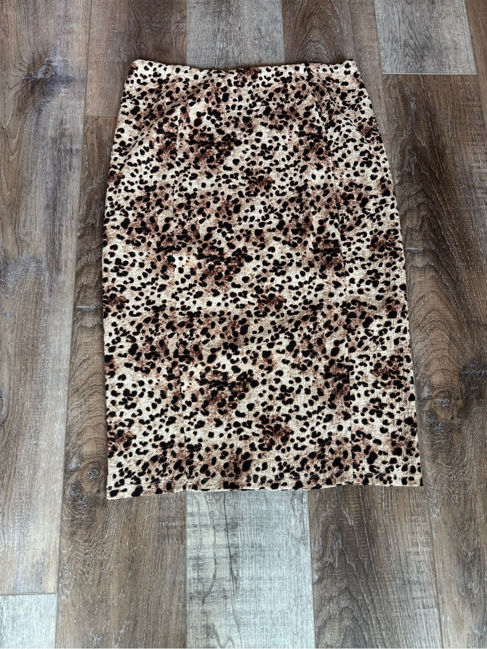 Bar III Leopard Print Pencil Skirt in Cream and Brown